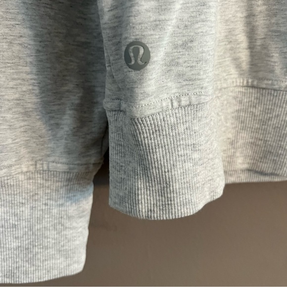 Lululemon Scuba Crew Heathered Core Ultra Light Grey Athletic Workout Sz 6* - Picture 6 of 13